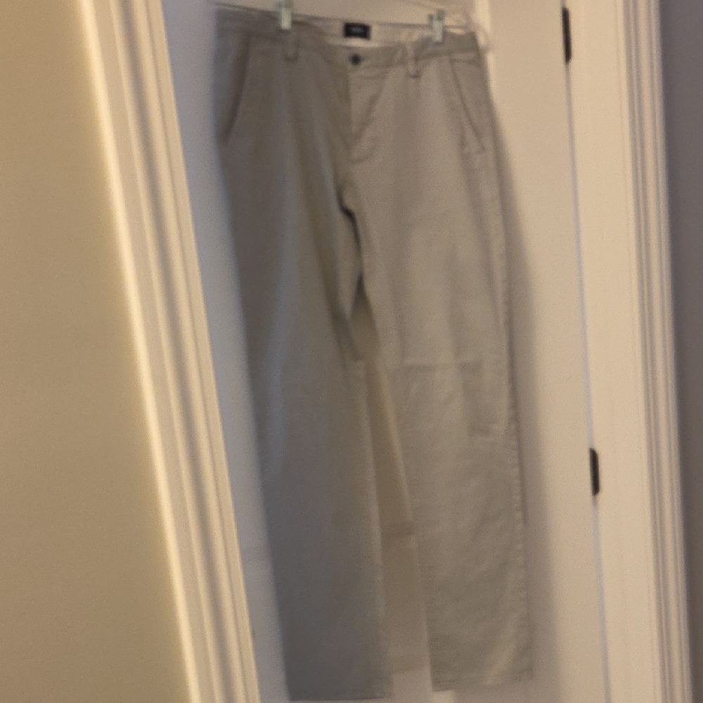 Men's Boss Gray Chinos Classic Straight-Leg Sz 32R